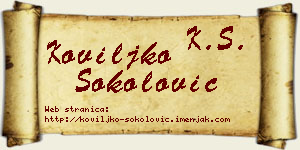 Koviljko Sokolović vizit kartica